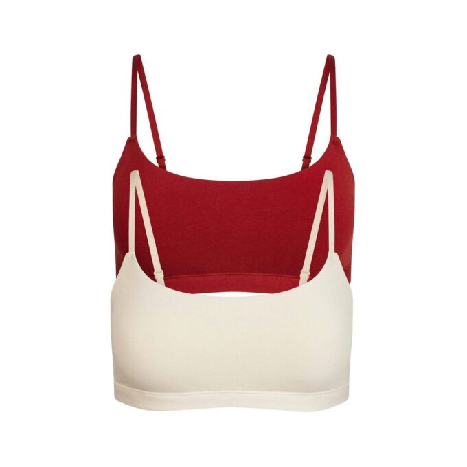 2-PAK BAWEŁNIANYCH BRALETTE Z KOŁNIERZEM 2-PAK BAWEŁNIANYCH BRALETTE Z KOŁNIERZEM