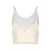 2 sztuki bawełnianych biustonoszy typu bralette dla młodzieży z koronką i bezszwową wypustką 2 sztuki bawełnianych biustonoszy typu bralette dla młodzieży z koronką i bezszwową wypustką
