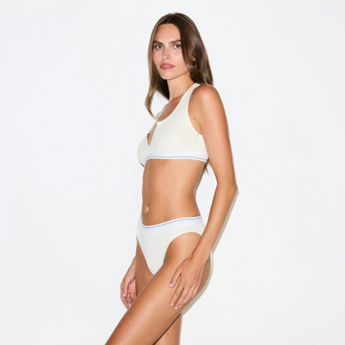 BIKINI Z BAWEŁNY ŻEBERKOWANEJ BIKINI Z BAWEŁNY ŻEBERKOWANEJ