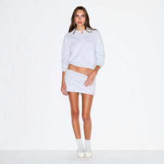 BLUZA POLO Z POLARU BAWEŁNIANEGO