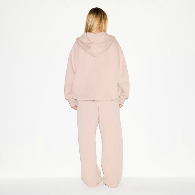 Bluza z kapturem Boyfriend z polaru, oversize, zapinana na suwak