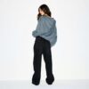 Bluza z kapturem Boyfriend z polaru, oversize, zapinana na suwak