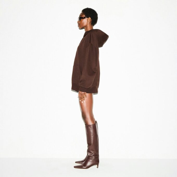 Bluza z kapturem Boyfriend z polaru, oversize, zapinana na suwak