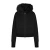 Bluza z kapturem z polaru bawełnianego z podszewką ze sztucznego futra, zapinana na suwak Bluza z kapturem z polaru bawełnianego z podszewką ze sztucznego futra, zapinana na suwak