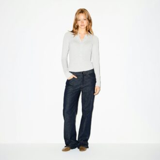 BODY HENLEY Z BAWEŁNIANEGO JERSEYU Z DEPILACJĄ