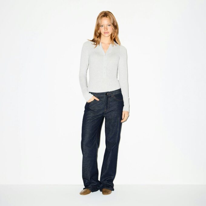 BODY HENLEY Z BAWEŁNIANEGO JERSEYU Z DEPILACJĄ BODY HENLEY Z BAWEŁNIANEGO JERSEYU Z DEPILACJĄ