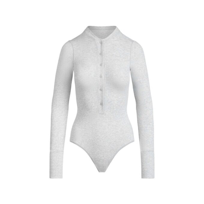 BODY HENLEY Z BAWEŁNIANEGO JERSEYU Z DEPILACJĄ BODY HENLEY Z BAWEŁNIANEGO JERSEYU Z DEPILACJĄ