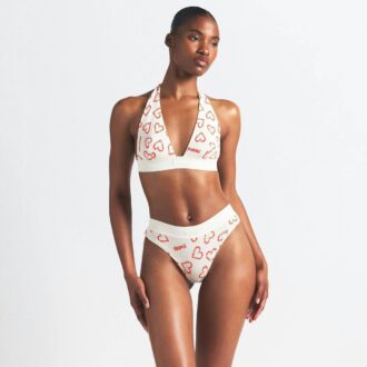 BRALETTA Z BAWEŁNY ŻEBERKOWANEJ STROJU HALTER