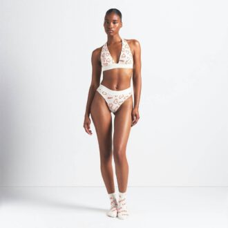 BRALETTA Z BAWEŁNY ŻEBERKOWANEJ STROJU HALTER