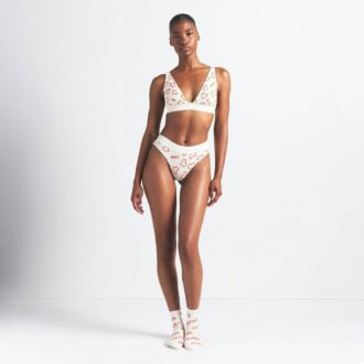 BRALETTE Z BAWEŁNIANEGO ŚCIĄGACZA Z GŁĘBOKIM BIUSTONOS