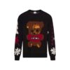 KAKTUSOWY PCHLI TARG X SKIMS MĘSKI SWETER Z BAWEŁNY DZIANINOWY INTARSIA KAKTUSOWY PCHLI TARG X SKIMS MĘSKI SWETER Z BAWEŁNY DZIANINOWY INTARSIA