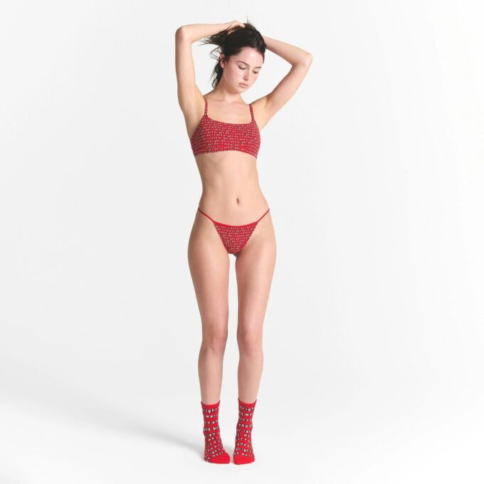 KAKTUSOWY TARG PCHLICH ROŚLIN X SKIMS BAWEŁNIANE STRINGI BIKINI 5-PAK