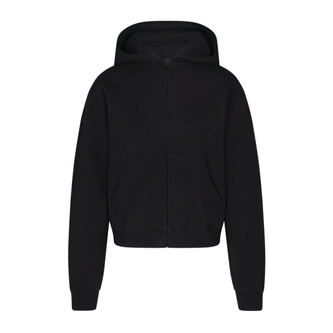 KLASYCZNA BLUZA Z KAPTUREM Z BAWEŁNY POLAROWEJ Z ROZPINANYM NA KASKU KLASYCZNA BLUZA Z KAPTUREM Z BAWEŁNY POLAROWEJ Z ROZPINANYM NA KASKU