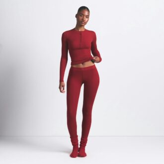 KOMPLET BAWEŁNIANY HENLEY I LEGGINSY
