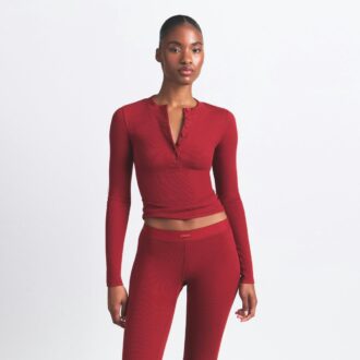 KOMPLET BAWEŁNIANY HENLEY I LEGGINSY