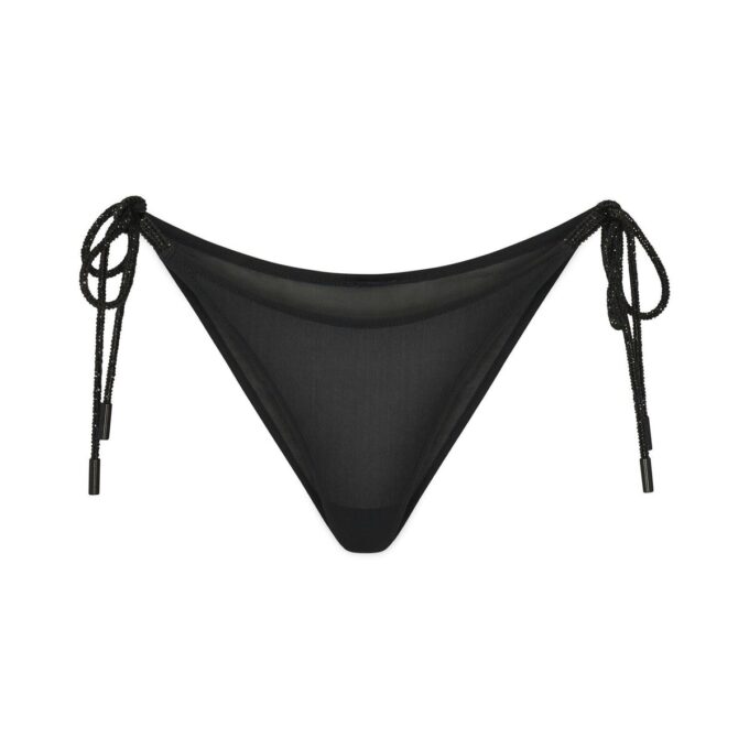 KOMPLET BIKINI Z DZIANINY HALTER Z KAMIENIAMI I WIĄZANIEM PO BOKU KOMPLET BIKINI Z DZIANINY HALTER Z KAMIENIAMI I WIĄZANIEM PO BOKU