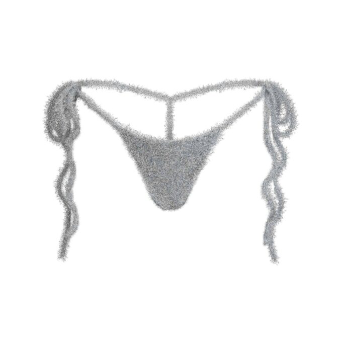 KOMPLET BRALETTE I STRINGI Z BLASZANYMI KORONKAMI
