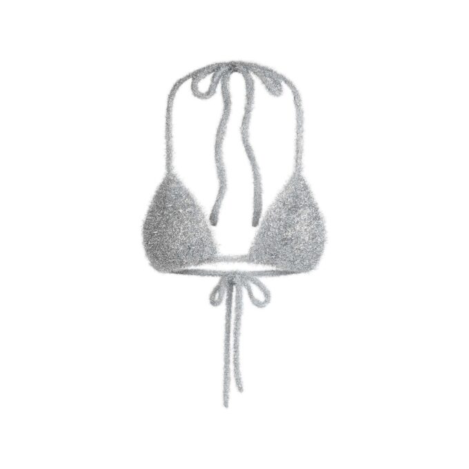 KOMPLET BRALETTE I STRINGI Z BLASZANYMI KORONKAMI