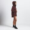 Koszula flanelowa do spania z kapturem oversize i zapięciem na guziki Koszula flanelowa do spania z kapturem oversize i zapięciem na guziki