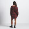 Koszula flanelowa do spania z kapturem oversize i zapięciem na guziki Koszula flanelowa do spania z kapturem oversize i zapięciem na guziki
