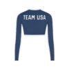 Koszulka z długim rękawem i krótkim rękawem z napisem „SKIMS FOR AMERYKAŃSKI TEAM SIGNATURE SWIM PARAOLIMPIJSKI” Koszulka z długim rękawem i krótkim rękawem z napisem „SKIMS FOR AMERYKAŃSKI TEAM SIGNATURE SWIM PARAOLIMPIJSKI”