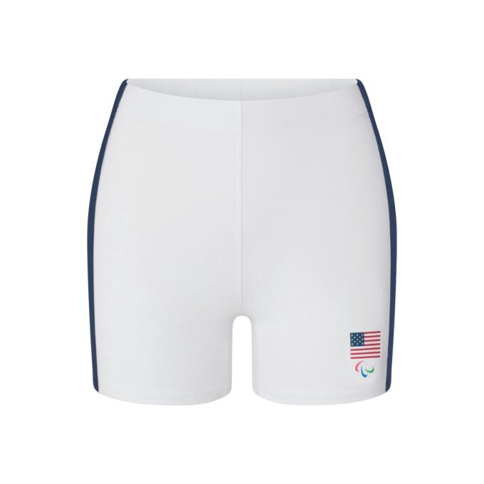 Krótkie spodenki pływackie SKIMS dla reprezentacji USA SIGNATURE SWIM PARAOLIMPIJSKIE o średnim stanie Krótkie spodenki pływackie SKIMS dla reprezentacji USA SIGNATURE SWIM PARAOLIMPIJSKIE o średnim stanie