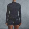 Kurtka NikeSKIMS MATTE MOCK NECK z zamkiem błyskawicznym na całej długości Kurtka NikeSKIMS MATTE MOCK NECK z zamkiem błyskawicznym na całej długości