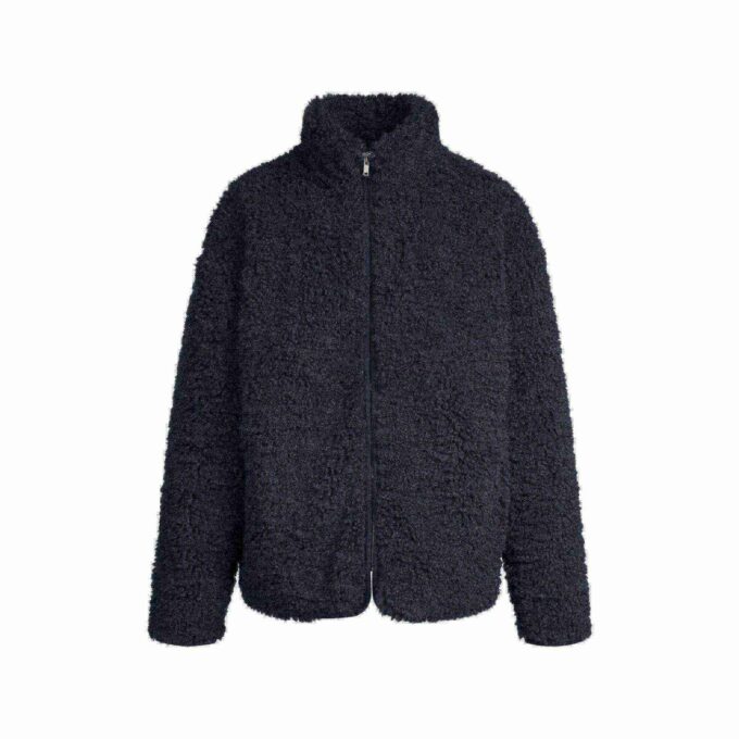 KURTKA OVERSIZE Z FUTRA SZTUCZNEGO Z TROPICALOWYM KOŁNIERZEM KURTKA OVERSIZE Z FUTRA SZTUCZNEGO Z TROPICALOWYM KOŁNIERZEM