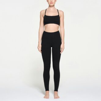 Legginsy outdoorowe z wysokim stanem i paskiem