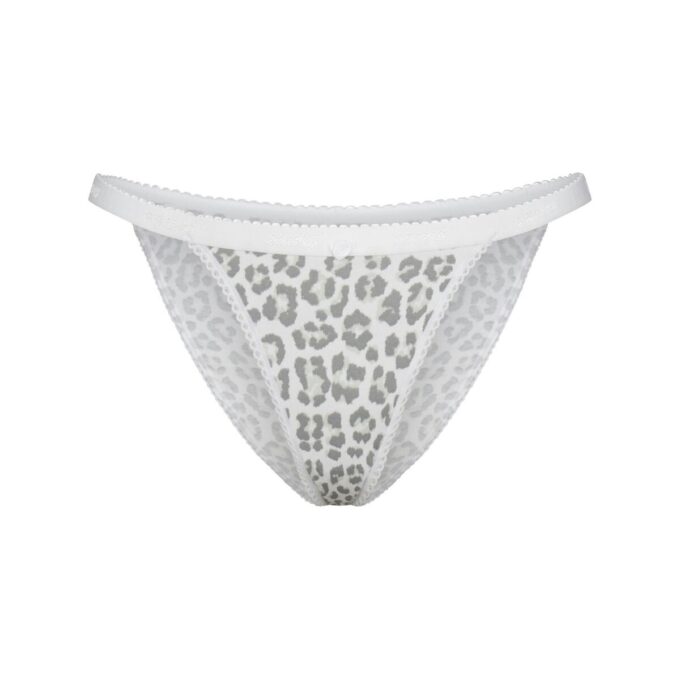 LEKKIE BAWEŁNIANE BIKINI STRING Z LOGO PIKOTYKAMI LEKKIE BAWEŁNIANE BIKINI STRING Z LOGO PIKOTYKAMI