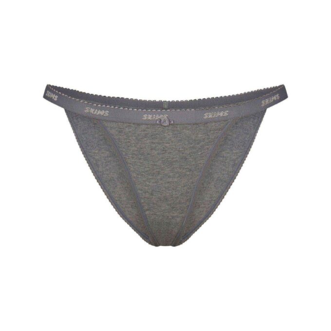 LEKKIE BAWEŁNIANE BIKINI STRING Z LOGO PIKOTYKAMI LEKKIE BAWEŁNIANE BIKINI STRING Z LOGO PIKOTYKAMI