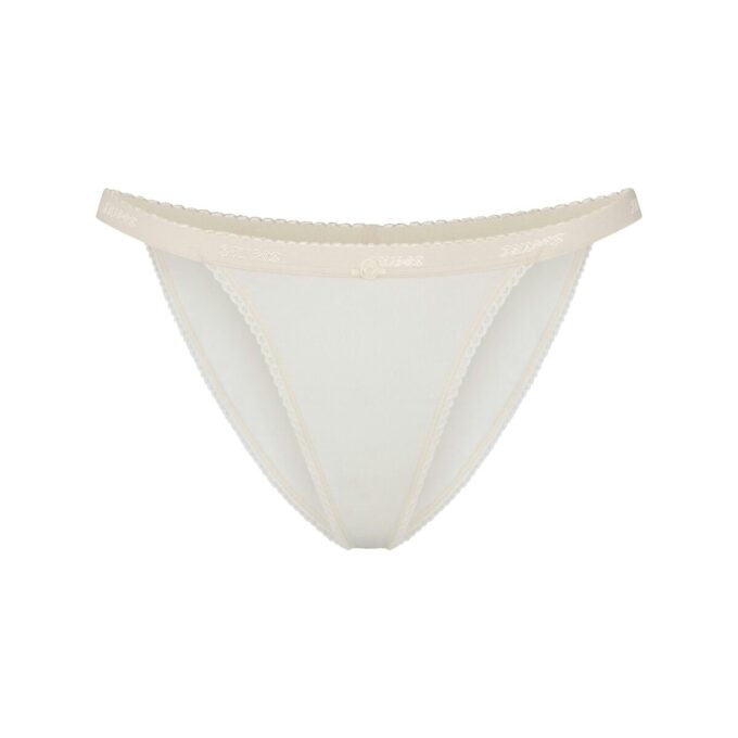 LEKKIE BAWEŁNIANE BIKINI STRING Z LOGO PIKOTYKAMI LEKKIE BAWEŁNIANE BIKINI STRING Z LOGO PIKOTYKAMI
