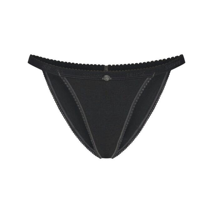 LEKKIE BAWEŁNIANE BIKINI STRING Z LOGO PIKOTYKAMI LEKKIE BAWEŁNIANE BIKINI STRING Z LOGO PIKOTYKAMI