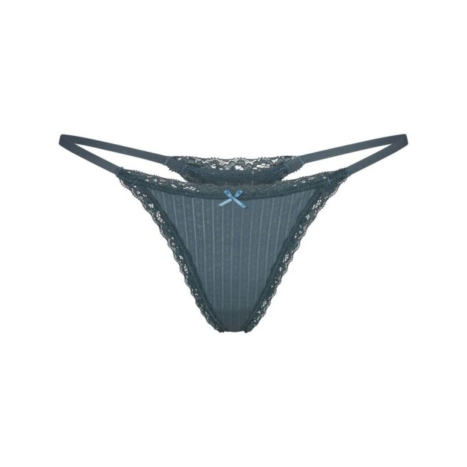 LEKKIE BAWEŁNIANE STRINGI Z KORONKĄ POINTELLE LEKKIE BAWEŁNIANE STRINGI Z KORONKĄ POINTELLE