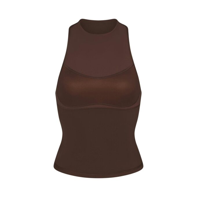 NikeSKIMS MATTE MOCK NECK RACER TANK NikeSKIMS MATTE MOCK NECK RACER TANK