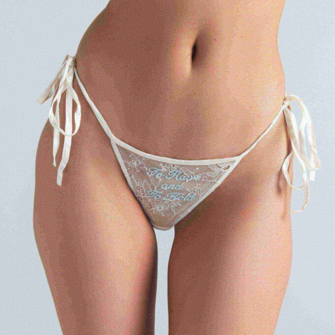 NOWOŚĆ BIELIZNA BIKINI Z HAFTEM 3-PAK