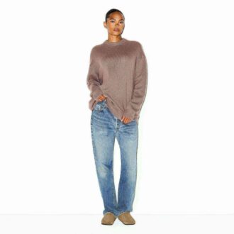 OVERSIZEROWY SWETER Z KASZMIRU