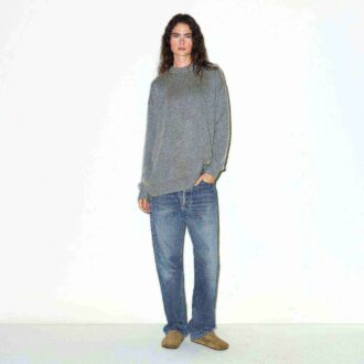 OVERSIZEROWY SWETER Z KASZMIRU