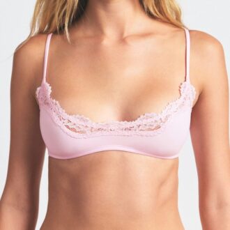 Pasuje do każdego, koronkowy biustonosz typu bralette z wycięciem w serek (2 sztuki)