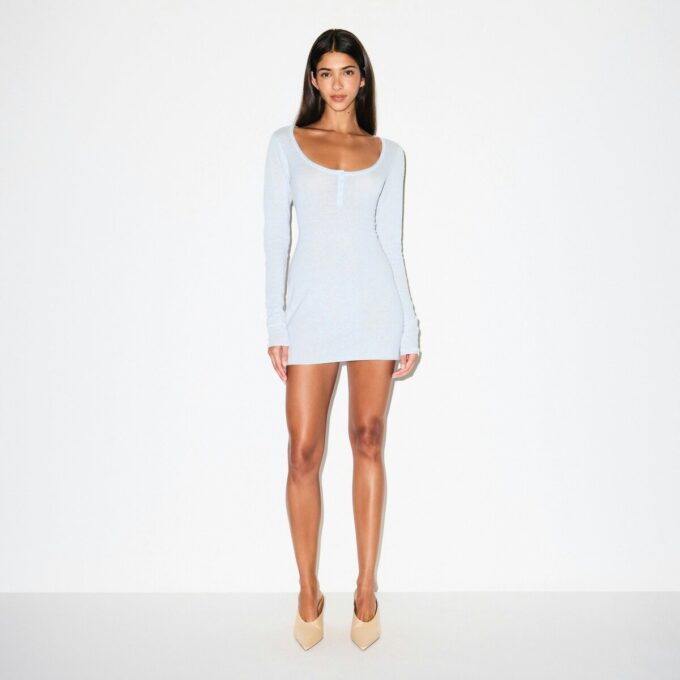 PIÓRKOWA MINI SUKIENKA Z KASZMIRU HENLEY PIÓRKOWA MINI SUKIENKA Z KASZMIRU HENLEY