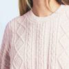 PRZYJEMNY, LEKKI, OVERSIZEROWY SWETER Z DZIANINY WARKOWEJ Z OKRĄGŁYM DEKOLTEM PRZYJEMNY, LEKKI, OVERSIZEROWY SWETER Z DZIANINY WARKOWEJ Z OKRĄGŁYM DEKOLTEM