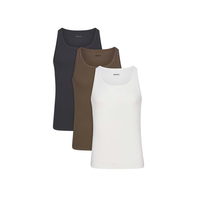 SKIMS BAWEŁNIANY MĘSKI T-SHIRT RIB TANK 3-PAK SKIMS BAWEŁNIANY MĘSKI T-SHIRT RIB TANK 3-PAK