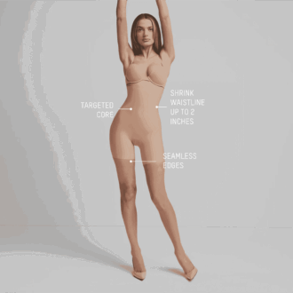 SKIMS BODY CORE SCULPT SZORTY Z WYSOKIM STANEM
