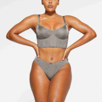 SKIMS LOGO SHINE DEMI CORSET BIUSTONOSZ