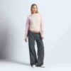 SWETER Z OKRĄGŁYM DEKOLTEM Z SZCZOTKOWANEJ ALPAKI SWETER Z OKRĄGŁYM DEKOLTEM Z SZCZOTKOWANEJ ALPAKI