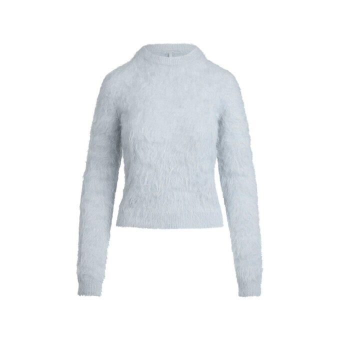 SWETER Z OKRĄGŁYM DEKOLTEM Z SZCZOTKOWANEJ ALPAKI SWETER Z OKRĄGŁYM DEKOLTEM Z SZCZOTKOWANEJ ALPAKI