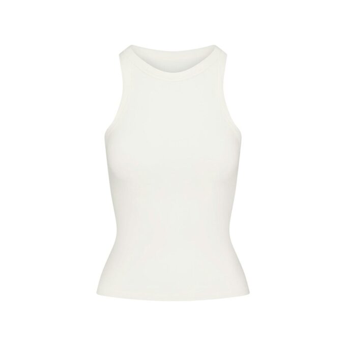 TANK Z BAWEŁNIANEGO JERSEYU Z OKRĄGŁYM DEKOLTEM TANK Z BAWEŁNIANEGO JERSEYU Z OKRĄGŁYM DEKOLTEM