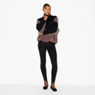 TEDDY OVERSIZE’OWY BLUZA Z ZAPIĘCIEM NA PÓŁ ZAMEK