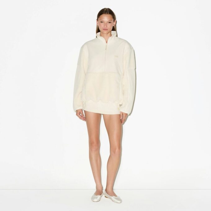 TEDDY OVERSIZE’OWY BLUZA Z ZAPIĘCIEM NA PÓŁ ZAMEK TEDDY OVERSIZE’OWY BLUZA Z ZAPIĘCIEM NA PÓŁ ZAMEK