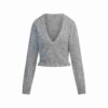 Teksturowany sweter z dzianiny kopertowej Teksturowany sweter z dzianiny kopertowej